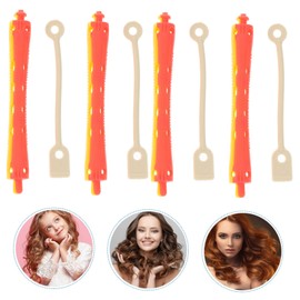 LALAFINA 48pcs Hair Perm Rods Kit with Rubber Bands Dual Color Curling Tools for Home Barber Styling for Salon Hairstyles Reduces Hair Damage Convenient Versatile