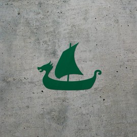 ANGDEST CLUB Decal Stickers of Viking Ship Silhouette (Green) Premium Waterproof Vinyl Decal Stickers for Laptop Phone Accessory Helmet Car Window Mug Tuber Cup Door Wall Decoration USCSKUS012654GR