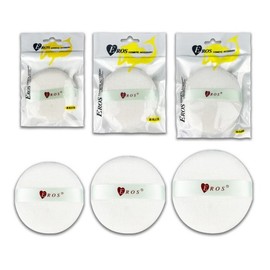 Eros Cotton Powder Puff (1pc) - TJ Makeup Sponge for Cushions Round Puff Medium 6ea