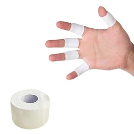 White Zinc Oxide Tape - Self Adherent Cohesive Tape, Healthcare Sports Strapping Tape Rolls - Long Strong Rigid Latex Free Athletic Tape for Boxing, Physio Injury.
