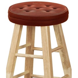 Big Hippo Bar Stool Cushions, Memory Foam Round Bar Stool Covers Nonslip Backing Seat Cover with Elastic Band 12inch Chair Pad Cushion(Brown - 1pc)