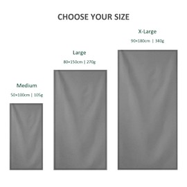 Invool Microfiber Towel, Quick Dry Lightweight Towel in 6 Colours, Super Absorbent and Fast Drying Camping Towel for Travel, Sports, Camping, Gym, Beach, Vacation (M-50cm x 100cm, Grey)