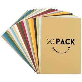 Golden State Art, 5x7 Matboard Mat Board Blanks - Assortment Color, Great for Making DIY Projects, Presentation Boards, Art Crafts (20 Pack)