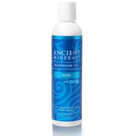 Ancient Minerals Magnesium Gel Ultra with OptiMSM 8oz - Pure Genuine Zechstein Magnesium Chloride with MSM - Best for Massage, Topical Skin Dermal Absorption