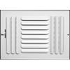 HVAC Premium 14"w x 6"h 3-Way-Horizontal Fixed Curved Blade AIR