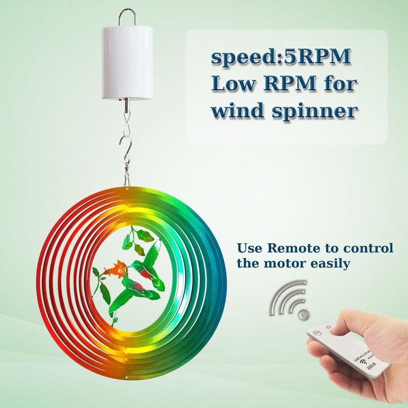 Fonmy Hanging Display Motor with Remote 5 RPM Low Speed