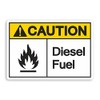 2 x 10cm Caution Diesel Fuel Vinyl Stickers - Warning