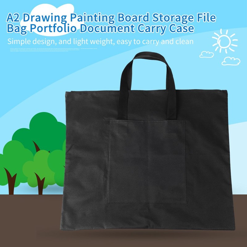 Fdit Waterproof Sketch Pad Portable Document Bag A2, black