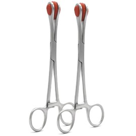 VISION TEK MED Young Tongue Rubber Jaws Seizing Forceps Straight (Pack of 2)
