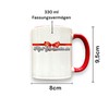 Secret Santa Mug with Saying 'Du bist mir wichtelig!' Pink