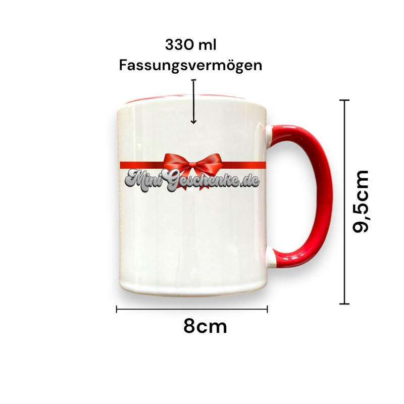 Secret Santa Mug with Saying 'Du bist mir wichtelig!' Pink