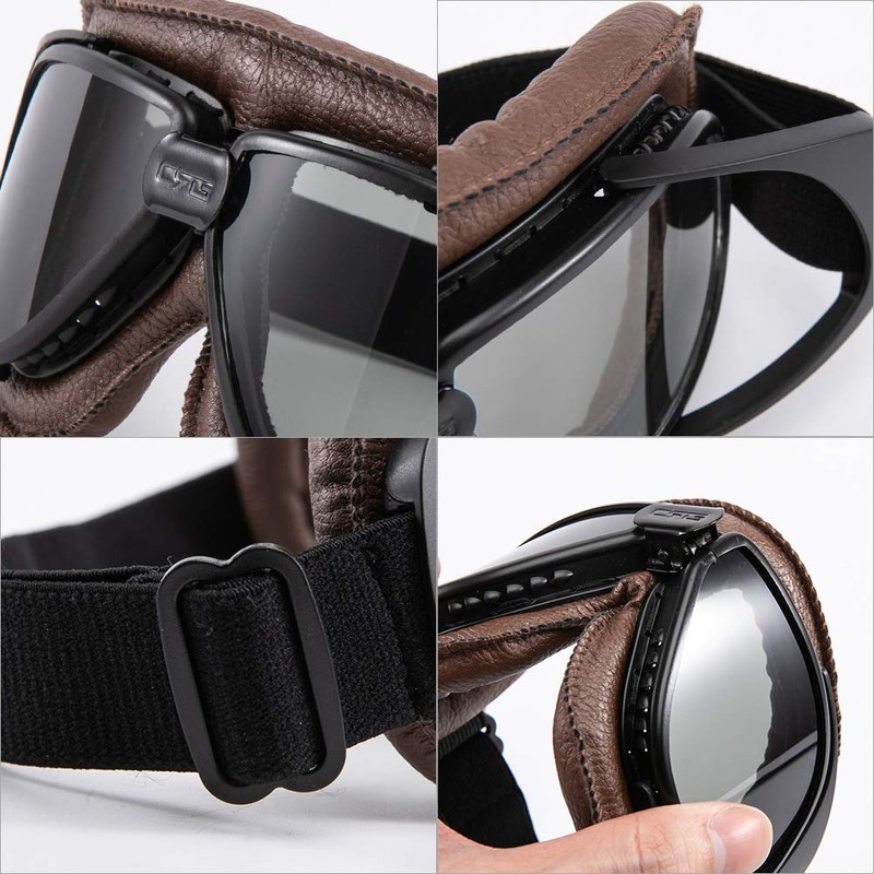 evomosa Motorcycle Goggles Windproof Eye Protection for Motocross Cruiser Scooter