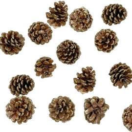 Black Duck Brand 30 x Christmas Glitter Frosted Pine Cones for Winter