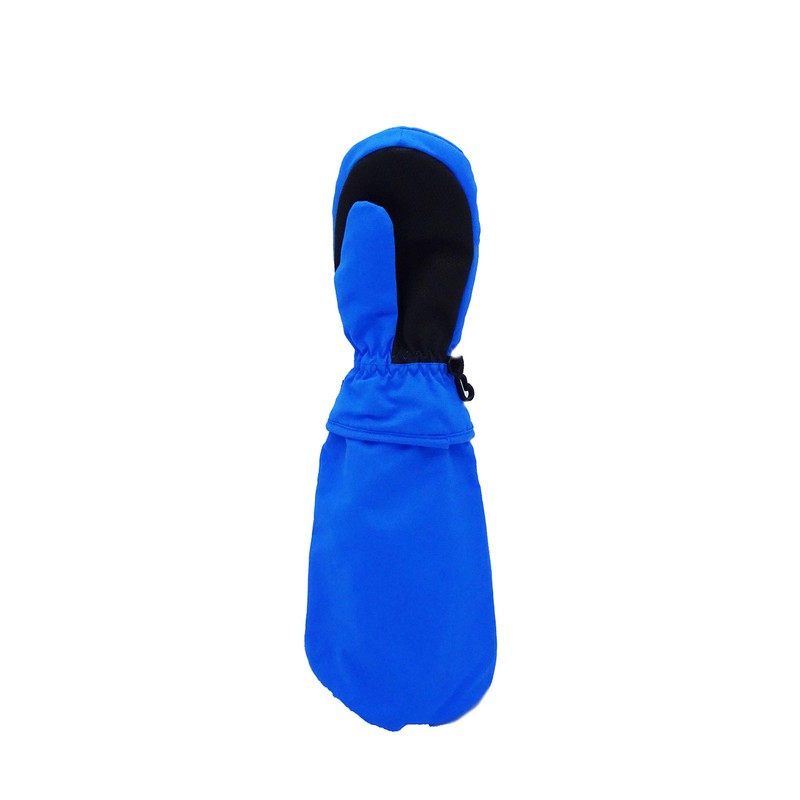 L-Bow Long Gauntlet Boys Waterproof Storm Mitten (Blue, Medium)