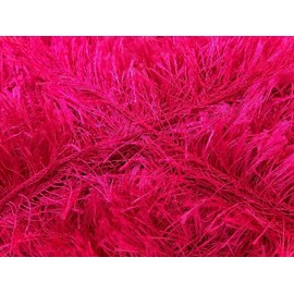 Ice LG 100 gram Fuchsia Pink Eyelash Yarn Ice Bright Pink Fun Fur 164 Yards 22724