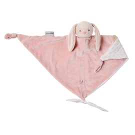 Nattou Large Cuddly Blanket Made of Polyester Rabbit Pomme, Companion from Birth, Approx. 65 x 40 cm, Alice and Pomme, Dusky Pink