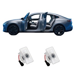 Never Fade LED Car Door Light Door Light Logo Welcome Logo Lights Accessories Compatible Model Y 3 X S (Shield T)（2PCS）