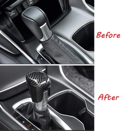 TLIFORT Gear Shift Knob Cover Shifter Trim for Honda Civic 2022-2024, for Accord 10th Gen 2018 2019 2020 2021 2022 2023 2024, for CRV/HR-V 2023-2024, ABS Carbon Fiber