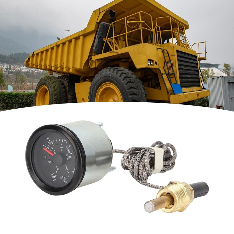 Water Temperature Gauge with Sensor 52mm Dial Pointer Mechanical Water