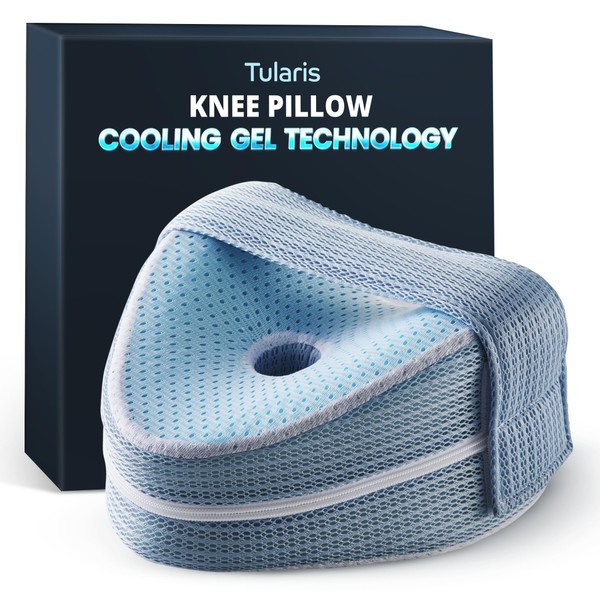 TULARIS Cooling Gel Knee Pillow for Side Sleepers Hip Pain