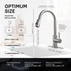 WEWE Kitchen Faucet with Pull Down Sprayer, Brushed Nickel Kitchen