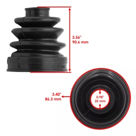 Caltric Front Drive Shaft Boot Kit CV Boot Kit for Kawasaki Prairie 400 KVF400A 4X4