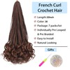 French Curl Crochet Braids 22Inch French Curl Braiding Hair with