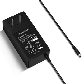 PowerHOOD 12V AC/DC Adapter Compatible with Korg KingKORG Neo KINGKORGNEO 37-Key Virtual Analog Synthesizer Vocoder 12VDC DC12V 12volt 12.0 Volts Power Supply Cord Charger Cable PSU Mains