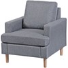 Segawe Accent Arm Chair Linen Fabric Upholstered Comfy Single Sofa