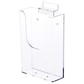 Plymor Clear Acrylic Tri-Fold Brochure Literature Holder (for Slatwall), Fits 4.125" Wide Items