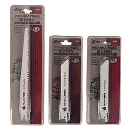 ATE Pro. USA - 15 Piece Reciprocating Saw Blade Set - Metal Wood Cutting Saw Blades, Bi-Metal Saw, 9" Saw Blades, 6 inch Saw Blades, 5-8T, 8-12T, 18T Saw
