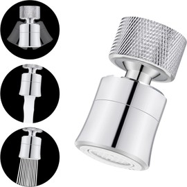 Yllnioos Faucet Shower Water Saving Foamer Shaking Shower Faucet Nozzle Tip Spout Replacement Kitchen Shower (60° Neck Spin, 360° Rotation)