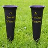 Set of 2 Black In Loving Memory Spiked Memorial Grave