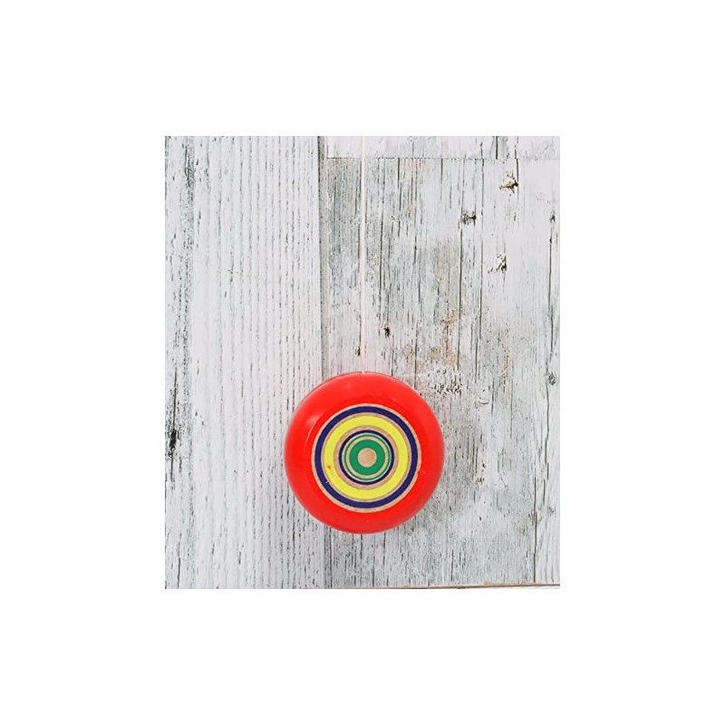 Castle Enterprise Old Fashioned Wooden Toy Yoyo Red