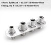 4 Port Aluminum Firewall Heater and A/C Bulkhead Inline