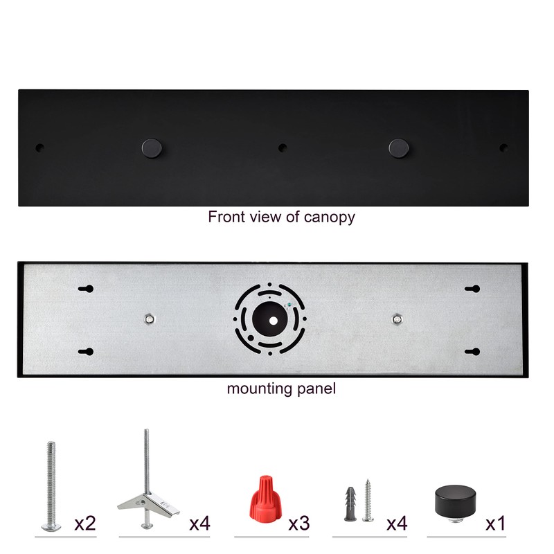 Three Pendant Light Linear Canopy Accessory Light Kit, 26 inch