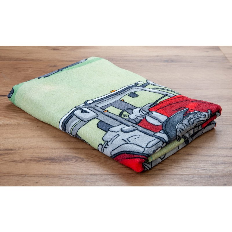 Klaus Herding GmbH Tractor Velour Towel, Multicoloured, 75 x 150