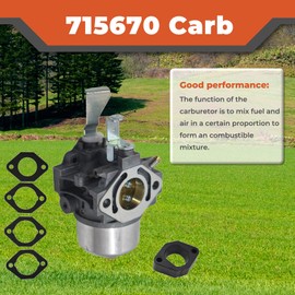 labwork 715670 Carburetor with Gaskets Replacement for Briggs Stratton 185432-0271-E1 Engine 185432 715671 715668 185432-0614-E1