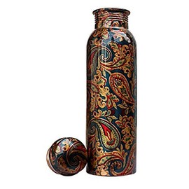 OSNICA Copper Water Bottle Traveller's 100% Pure Copper Water Bottle Joint Free-Ayurveda Health Benefits Copper Stylish Bottle 1