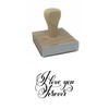 I Love You Forever Rubber Stamp, 2 X 2" Wood