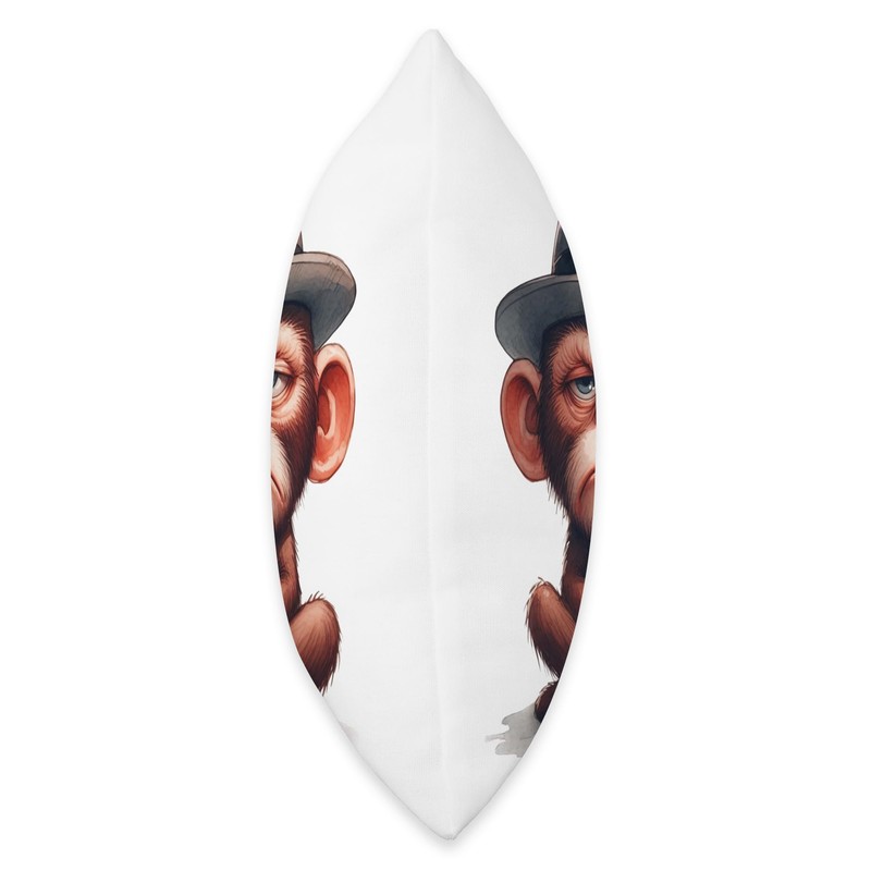 funny animals grumpy ape monkey Throw Pillow