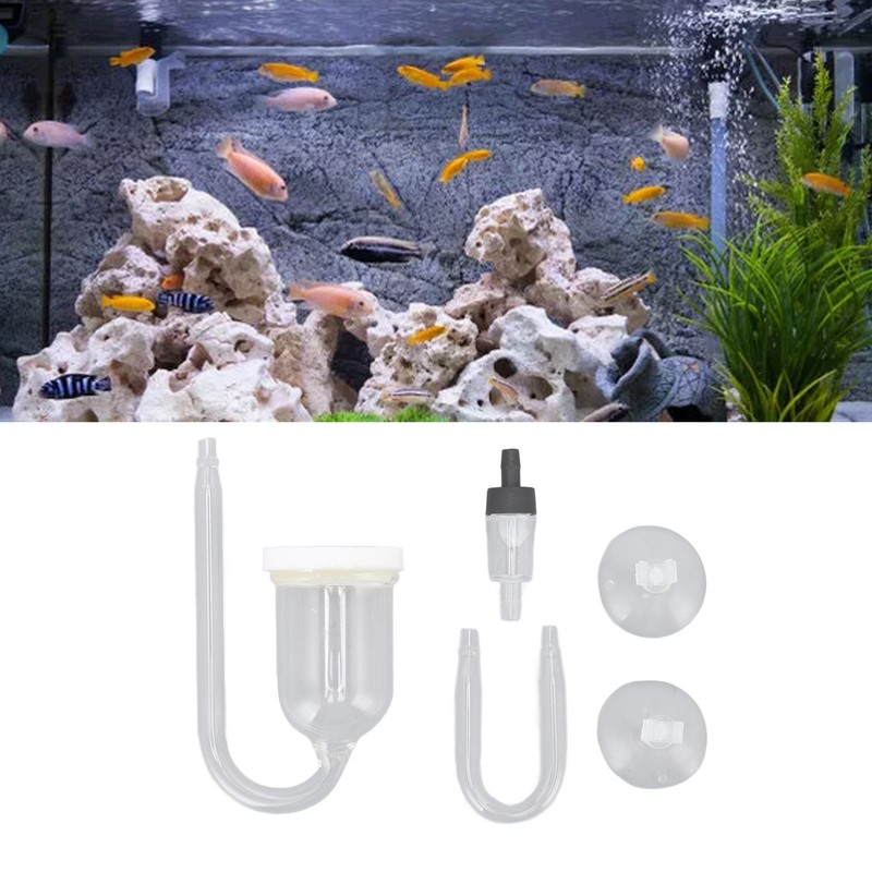 Aquarium Bubble Diffuser Prevent Clogging Transparent Glass Fish Tank Air