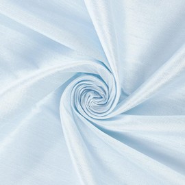 Silky Dupioni Shantung Fabric 100% Polyester for Apparel Home Decor by The Yard (Baby Blue)