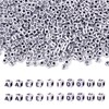 FASHEWELRY 500 Pieces White Acrylic Vocal Letter Beads A E
