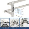 SAYAYO Double Towel Bar for Bathroom, 24 Inch Brushed Nickel