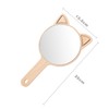 Dzrige Cat Handheld Mirror Cat Ear Makeup Mirror Cute Cat