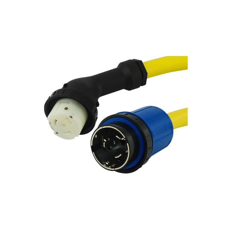 Conntek 1.5-Feet 50A 125/250V RV/Marine Right Angle Locking Adapter
