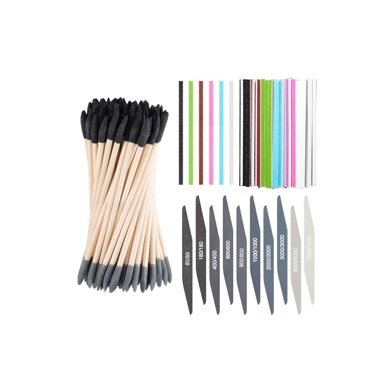 70 Pcs Sanding Sticks Set for Plastic Models Includes 30