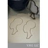 YNGLLC AFRO GIRL SILHOUETTE SIDE VIEW COOKIE CUTTER MADE IN