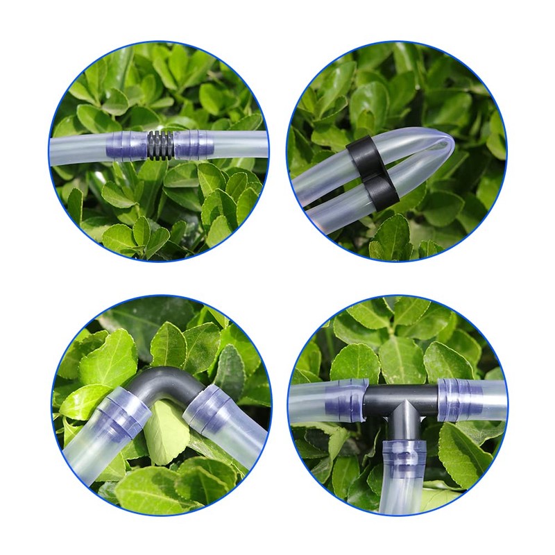 VooGenzek Irrigation Connection Kit for Hoses, Plug Barb Hose Connector,